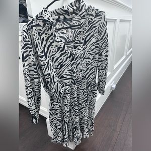 Zara animal print mini dress